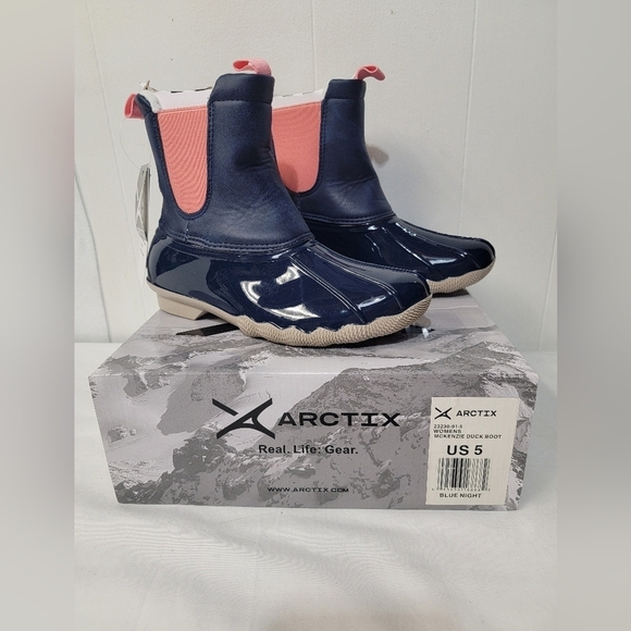 Arctix McKenzie Women’s Duck Boots Winter Snow Rain Size 5 Blue Night - Picture 5 of 8